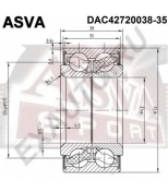 ASVA DAC4272003835 Подшипник ступичный передний (42x72x38x35)