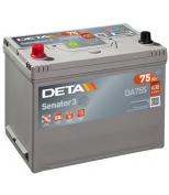 DETA - DA755 - Аккумулятор DETA SENATOR3 12 V 75 AH 630 A ETN 1(L+) Korean B1 272x170x225mm 18.9kg