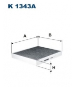 FILTRON - K1343A - K 1343A Фильтр салонный (без рамки)