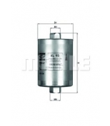 KNECHT/MAHLE - KL93 - Фильтр топливный peugeot: 205 i 84-87  205 i кабри