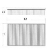 CHAMPION - U511606 - Фильтр воздушный/Opel Ascona Kadett/ 156x252x40