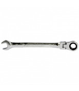 MATRIX 14862 Ключ комбинированный трещоточный, 10 мм, CrV, шарнирный, зеркальный хром. MATRIX PROFESSIONAL