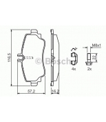 BOSCH - 0986424470 - Тормозные колодки 0986424470