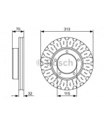 BOSCH - 0986479567 - Тормозной диск передний