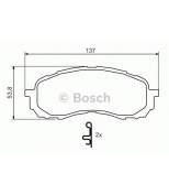 BOSCH - 0986494373 - ДИСКОВЫЕ КОЛОДКИ ПЕРЕДНИЕ