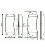 BOSCH - 0986495357 - Колодки тормозные PEUGEOT 4007/MITSUBISHI PAJERO III/OUTLANDER 06> задние