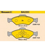 BARUM - BA2203 - Тормозные колодки BARUM