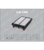 LYNX - LA149 - Фильтр воздушный TOYOTA Corolla 1.5D  90/Townace/Liteace 2.0  96/Hilux 2.0  97