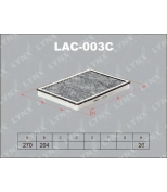 LYNX - LAC003C - Фильтр салонный угольный CHEVROLET Captiva 06 , OPEL Antara 07 , DAEWOO Winstorm 06