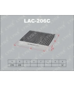 LYNX - LAC206C - Фильтр салонный угольный NISSAN Murano 05 /Teana 03 /X-Trail 01 , INFINITI FX 03