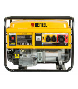 DENZEL 94637 Генератор бензиновый GE 6900, 5,5 кВт, 220 В/50 Гц, 25 л, ручной старт DENZEL