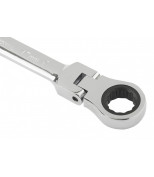 MATRIX 14869 Ключ комбинированный трещоточный, 17 мм, CrV, шарнирный, зеркальный хром. MATRIX PROFESSIONAL