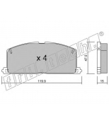 FRITECH - 1100 - Колодки тормозные дисковые передние TOYOTA CAMRY >87 CARINA