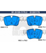 GALFER - B1G12011702 - Колодки тормозные передние