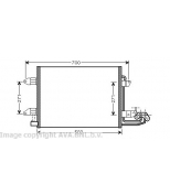 AVA - VW5211 - Конденсер [550x443x16] VW Touran  2/03->