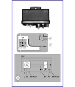 HUCO - 132053 - Реле накаливания fiat