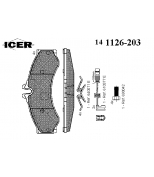 ICER - 141126203 - Комплект тормозных колодок, диско