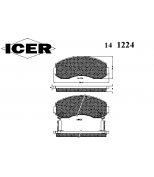 ICER - 141224 - Комплект тормозных колодок, диско