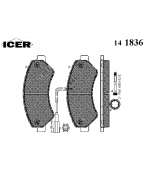 ICER - 141836 - Комплект тормозных колодок, диско