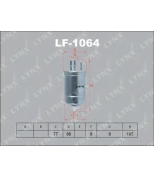 LYNX - LF1064 - Фильтр топливный FORD Focus I 1.8TD 01-04/Mondeo 2.0TD-2.2TD 01-07/Torneo 1.8D/TD 02 /Transit 1.8D-TD 02 , HYUNDAI Terracan 2.5TD-2.9D 01 , JAGUAR X-Type 2.0D-2.2D 03 , KIA Carnival 2.9D 01 , SSANGYONG Actyon 2.0D 01 /Kyron 2.0D/2.7D 05 /Rexton 2.7D 04