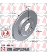 ZIMMERMANN 150128820 Тормозной диск пер BMW Е46 вент
