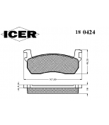 ICER - 180424 - 180424000300001 Тормозные колодки дисковые