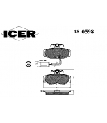 ICER - 180598 - Тормозные колодки задние ICER с датчиком износа
