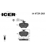 ICER - 180729203 - 180729203300001 Тормозные колодки дисковые