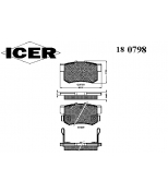 ICER 180798 Комплект тормозных колодок, диско