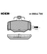 ICER 180804700 Комплект тормозных колодок, диско