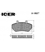 ICER - 180837 - 180837000300001 Тормозные колодки дисковые
