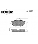 ICER - 180923 - Комплект тормозных колодок, диско