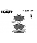 ICER - 181098700 - Комплект тормозных колодок, диско