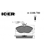ICER - 181108700 - Комплект тормозных колодок, диско