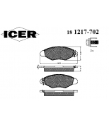 ICER - 181217702 - Комплект тормозных колодок, диско