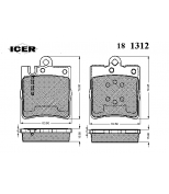 ICER - 181312 - Комплект тормозных колодок, диско