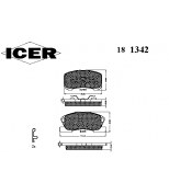 ICER - 181342 - 181342000300001 Тормозные колодки дисковые