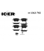 ICER - 181363702 - Комплект тормозных колодок, диско