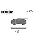 ICER 181374 Комплект тормозных колодок, диско