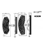ICER - 181377 - Комплект тормозных колодок, диско
