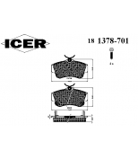 ICER - 181378701 - 181378701300001 Тормозные колодки дисковые