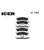 ICER 181409 Комплект тормозных колодок, диско