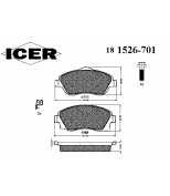 ICER 181526701 Комплект тормозных колодок, диско