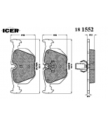 ICER - 181552 - Комплект тормозных колодок, диско