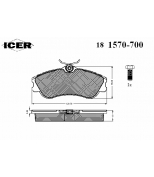 ICER - 181570700 - 181570700300001 Тормозные колодки дисковые