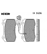 ICER - 181636 - Комплект тормозных колодок, диско