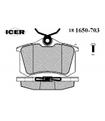 ICER 181650703 Комплект тормозных колодок, диско