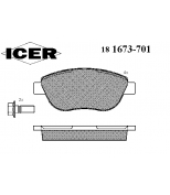 ICER 181673701 Колодки дисковые передние