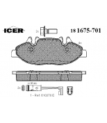 ICER 181675701 Комплект тормозных колодок, диско