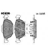 ICER - 181695 - Комплект тормозных колодок, диско